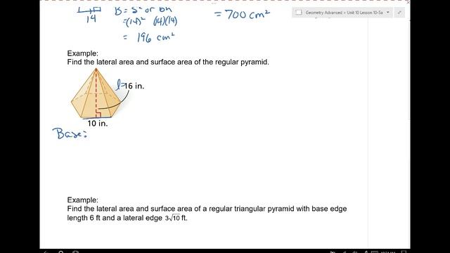 Class Notes for Lesson 10-5a смотреть онлайн
