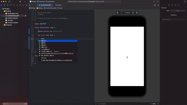 Bindings In Swift UI смотреть онлайн