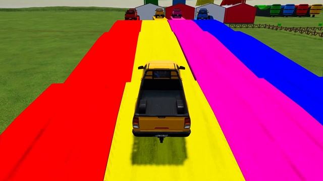 LIZARD CARS & PICKUPS TRANSPORTING WITH TESLA TRUCKS - Farming Simulator 22 смотреть онлайн