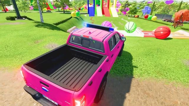 POLICE, AMBULANCE, TESLA, CHEVROLET CARS & VOLKSWAGEN POLICE with MAN TRUCKS! Farming Simulator 22 смотреть онлайн