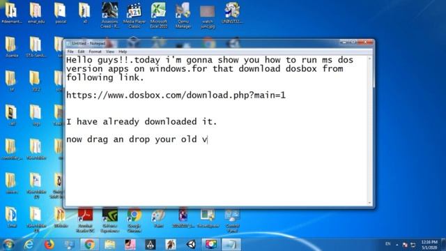 Run old version software using DOSBOX. смотреть онлайн