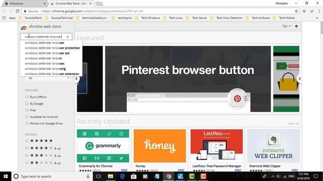 Free Antivirus for Google Chrome Browser (Windows Defender) смотреть онлайн