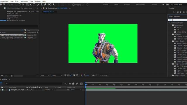 TUTORIAL AFTER EFFECT: KEYING FX FOR GREEN SCREEN смотреть онлайн