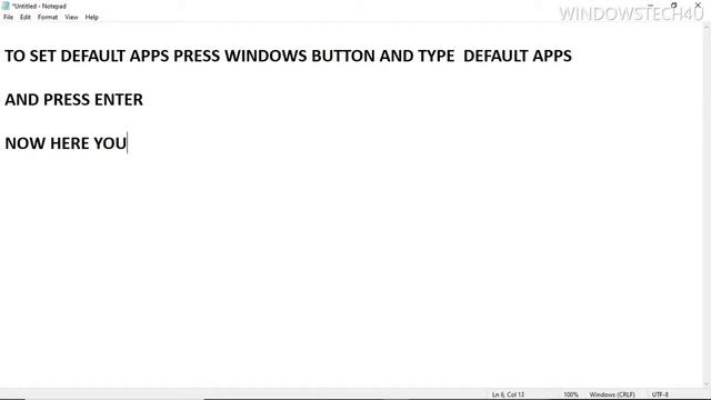 HOW TO SET DEFAULT APPS IN WINDOWS 10 EASILY WITHOUT ANY SOFTWARE #WindowsTech4U смотреть онлайн