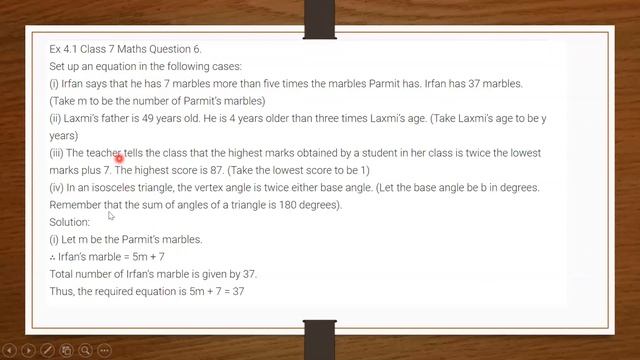 Simple Equations | Class 7 | Exercise 4.1 & 4.2 | NCERT смотреть онлайн