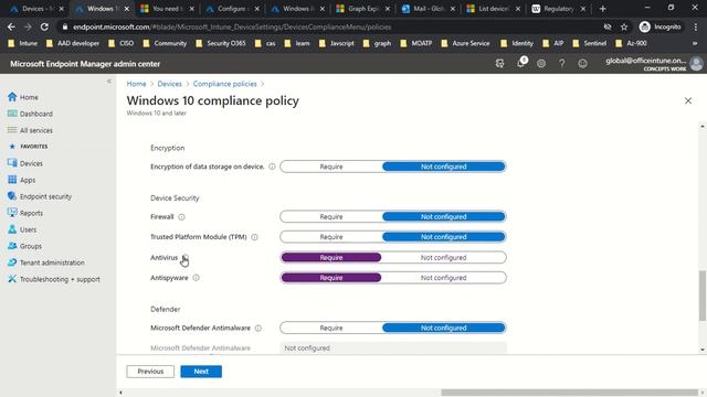 Windows Device Compliance Policy | Intune смотреть онлайн