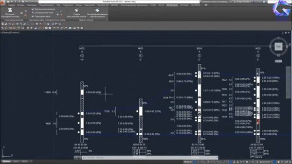 GEOS - AutoCAD Построение структурных колонок