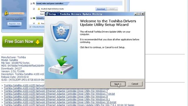 Toshiba Satellite A100 A105 Network Ethernet Adapter Controller Driver смотреть онлайн