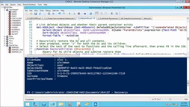 07 - Powershell for Active Directory - Recovery смотреть онлайн