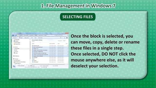 Quick Start Class 7-Chap 1 File Management in Windows 7 (Part 2) смотреть онлайн