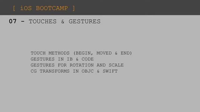 iOS SDK Touches and Gestures смотреть онлайн