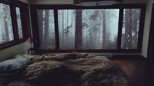 Go to sleep fast with gentle rain on room window| Relaxing gentle rain sounds for quick sleep смотреть онлайн