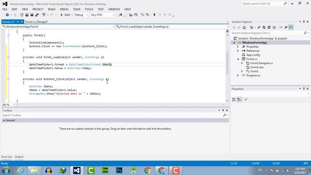 How to use DateTimePicker C# смотреть онлайн