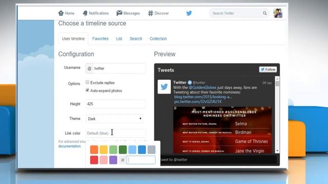 How to create a Twitter® widget for your website on Windows® 10 :Tutorial смотреть онлайн