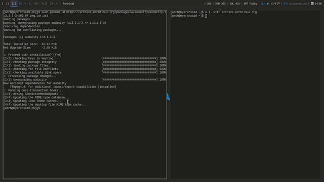 How to downgrade package on Archlinux смотреть онлайн