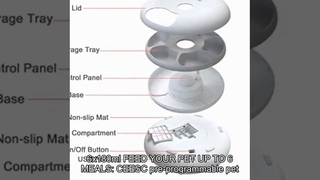 CEESC 6-Meals Automatic Cat Feeder F6-LCD- Auto Pet Feeder with Programmable Timer Dry смотреть онлайн