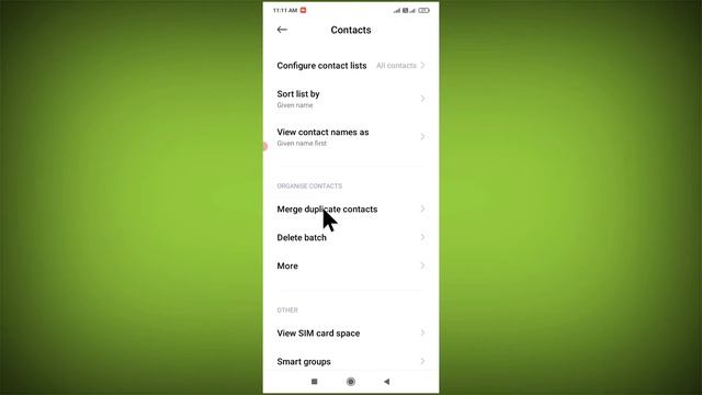 Merge Duplicate contacts Setting | Redmi Note 11 смотреть онлайн