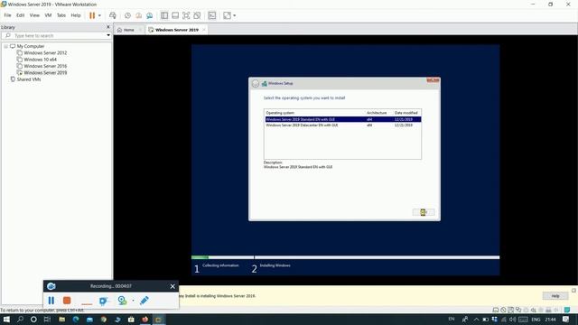 How to Install Server 2019 step by step on Vmware смотреть онлайн