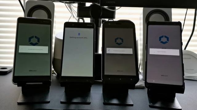 Android Enterprise zero-touch enrolment demo, 4 devices, VMware WS1 UEM & staged accounts смотреть онлайн