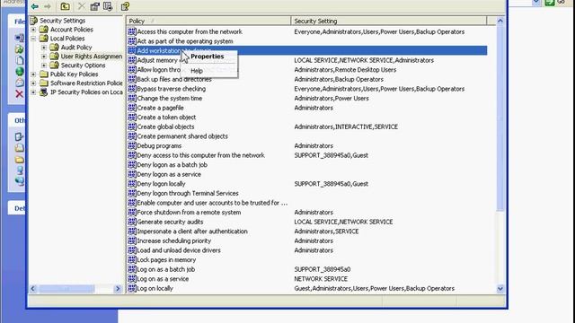 Change the user rights assignment using administrative tools.avi смотреть онлайн