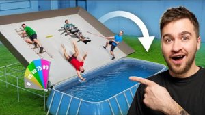 НАКЛОНЯЮЩИЙСЯ ПОЛ! КТО ПОСЛЕДНИЙ УПАДЕТ в БАССЕЙН？