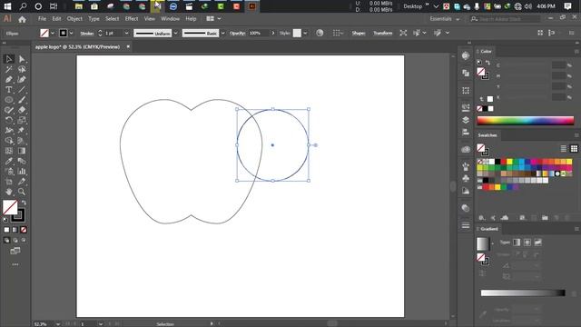 Adobe Illustrator Tutorial | How to draw the Apple Logo смотреть онлайн