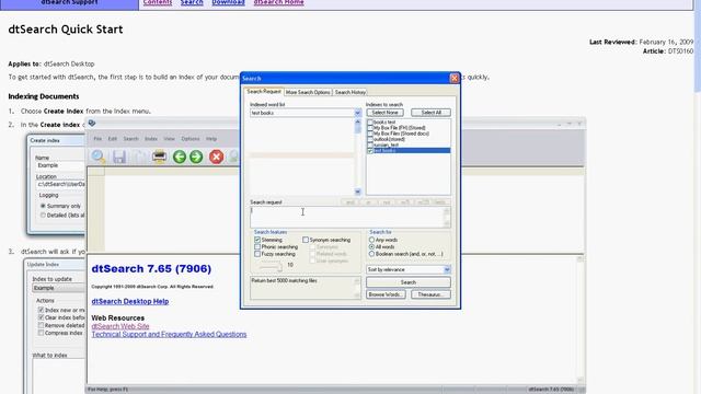 dtSearch Quick Start Guide смотреть онлайн