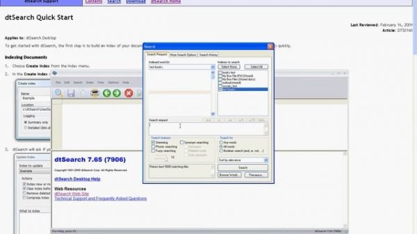 dtSearch Quick Start Guide