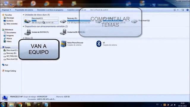 Como Poner temas en windows 7 Home Basic y Starter.wmv смотреть онлайн
