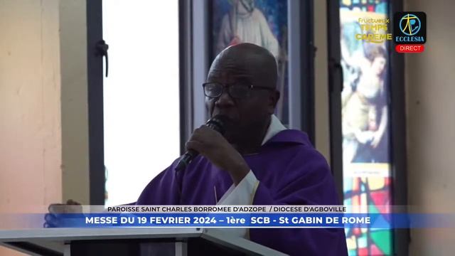 Messe du 19/02/2024 en direct de la paroisse Saint Charles Borromée d 'Adzopé (diocèse d'Agboville) смотреть онлайн