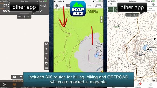 Map E32 vs other Navigation apps english смотреть онлайн