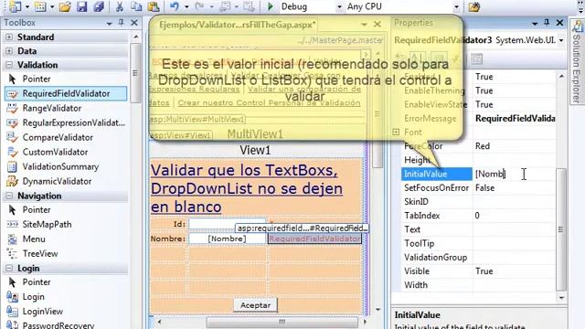 Control RequiredFieldValidator -- Valida que no se dejen en blanco TextBox, etc. смотреть онлайн