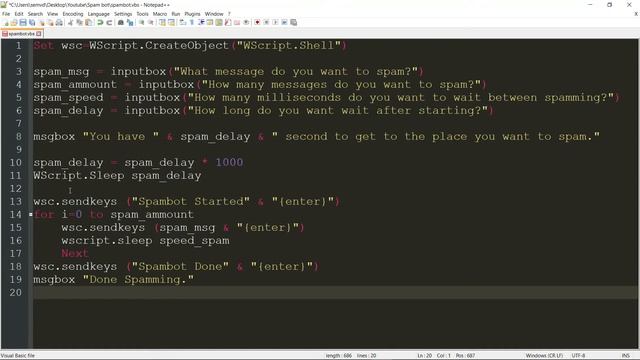 VBScript powered spambot смотреть онлайн