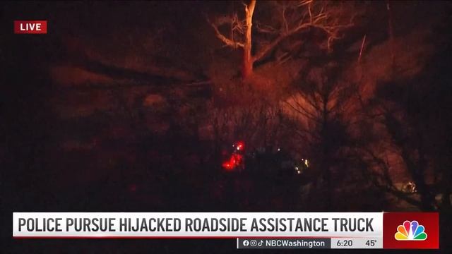 Watch Chopper4 follow police pursuit of hijacked roadside assistance truck (Maryland, USA) #pursuit смотреть онлайн
