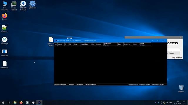 NtSetInformationProcess. Terminate Critical Processes + NjRat bypass. смотреть онлайн