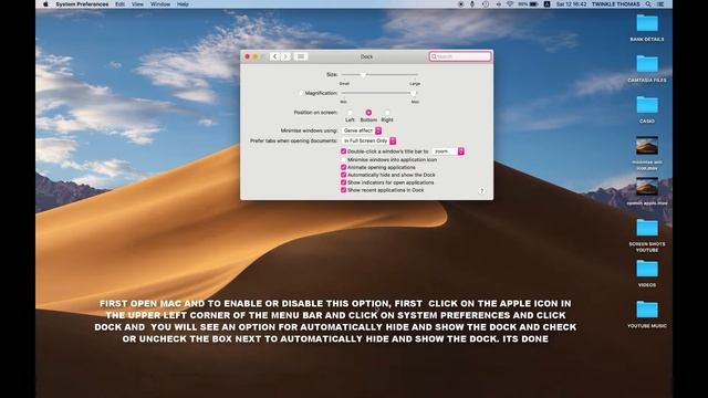 HOW TO ENABLE OR DISABLE AUTOMATICALLY HIDE AND SHOW THE DOCK IN MAC OS MOJAVE смотреть онлайн