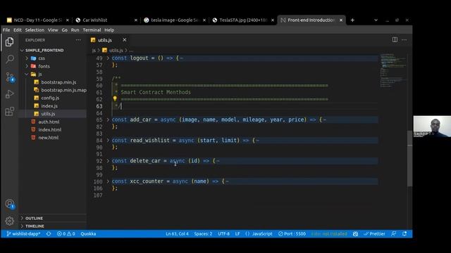 Smart Contract Web Frontend (simple) - Day 11 смотреть онлайн