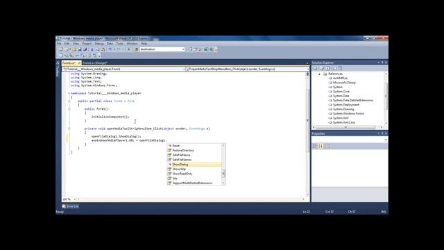 Visual C# Tutorial - Using the Windows Media Player Component смотреть онлайн