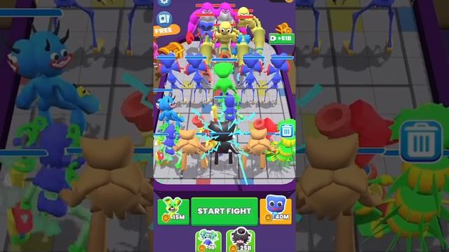 Merge Master Blue Monster: Gameplay (iOS,Android) Part 9 - Unlock Big Hand Player Characters смотреть онлайн
