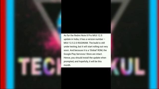 Redmi Note 8 Pro MIUI 12.5 Update 😍😍 || Release Date Released 😎😎 || Android 11 Update 🔥🔥 смотреть онлайн