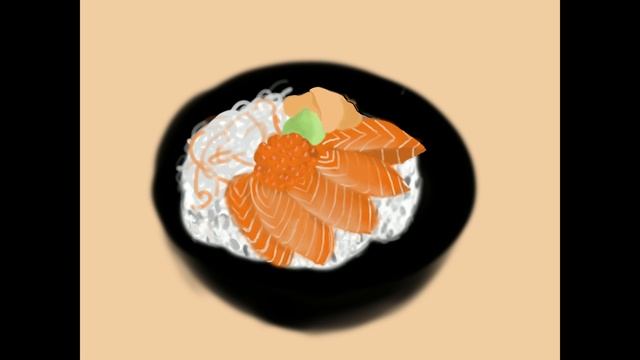 [Procreate] Salmon Sashimi Don Time-Lapse смотреть онлайн