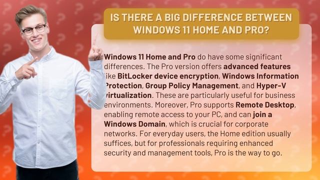Is there a big difference between Windows 11 Home and Pro? смотреть онлайн