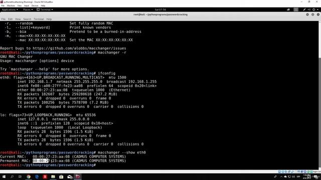 Changing MAC address manually | Part-23 | The Complete Ethical Hacking Latest Free Course | смотреть онлайн