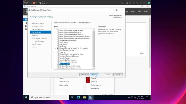 Add Role and Features - Windows Server 2022 смотреть онлайн