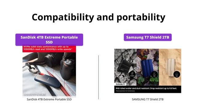 SanDisk Extreme Portable SSD vs Samsung T7 Shield: Which is Better? смотреть онлайн