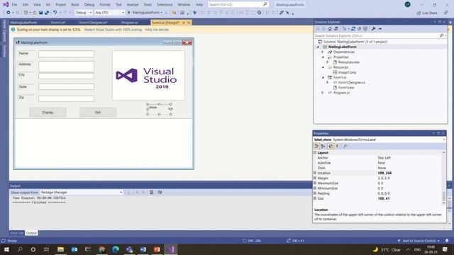 Windows Form-An Example - Mailing Form VS 2019 C# Part 2 смотреть онлайн