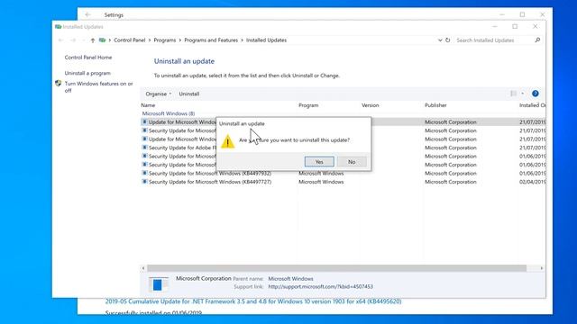 How to uninstall new cumulative update KB4507453 build 18362.239 on Windows 10 version 1903. смотреть онлайн