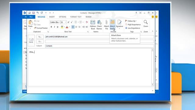 How to send Outlook 2013 Contacts and Distribution Groups through Email: Windows® 7 смотреть онлайн