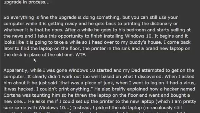 TIFU by upgrading my Dad's Laptop to Windows 10... смотреть онлайн