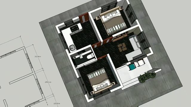 Plan 3D Home Design | Single Story Plan 2 Bedroom смотреть онлайн